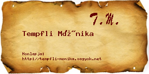 Tempfli Mónika névjegykártya